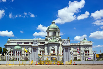 Ananta Samakhom Throne Hall with blue sky in Bangkok