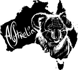 Naklejka premium Koala as Australian symbol