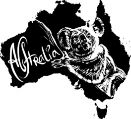Fototapeta premium Koala as Australian symbol