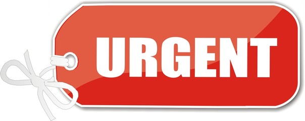 étiquette urgent