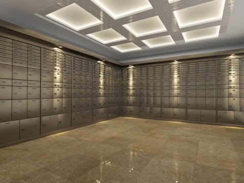 Interior of a bank vault