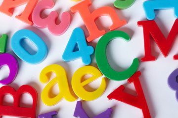 Plastic alphabet letters