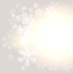 Christmas winter background with snowflake. Vector illustration.