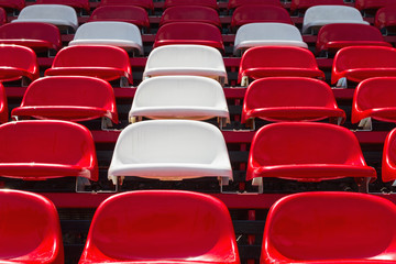 Naklejka premium Red and white seats