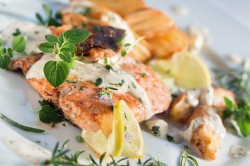 Roast salmon - fish