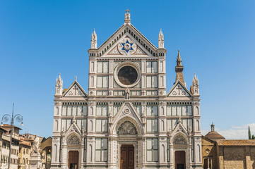 The Basilica of the Holy Cross in Florence, Italy