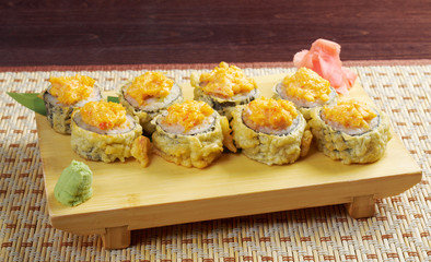 Japanese fried tempura  sushi