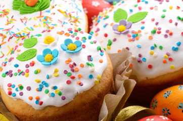 Easter eggs and cake