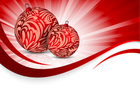 Xmas background with balls