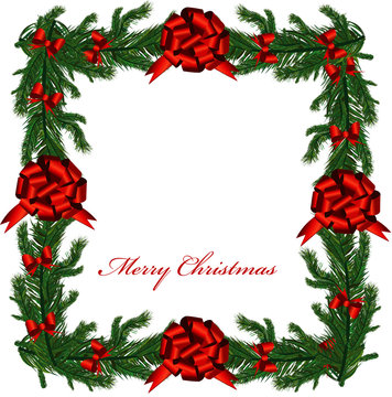 Vector illustration contains the image of Christmas frame