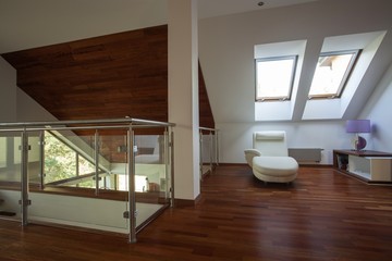 Mezzanine in a modern house