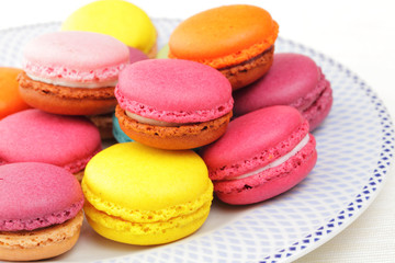 colorful French macaroons