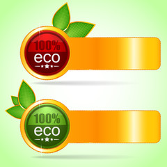 Apples label. 100% eco
