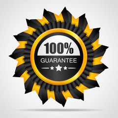 Yellow label. 100% Guarantee