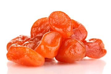 Dried tangerines isolated on white