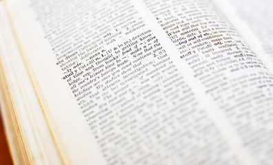 Page of book for reading