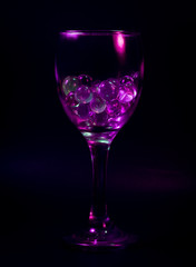 Abstract wine glass