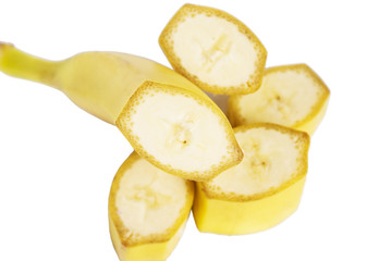 Naklejka na ściany i meble banany na białym tle