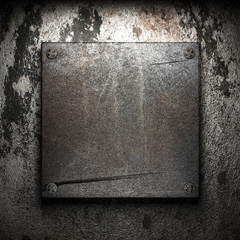 iron plate on wall