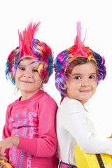 girl with a colorful wig