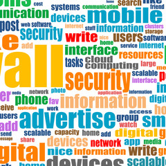 Fototapeta premium Word cloud tags concept illustration of social media