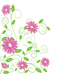colored floral background