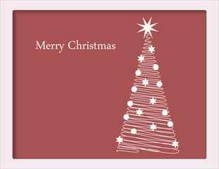 Christmas card with tree