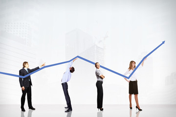 Fototapeta premium Business Growth And Success Graph