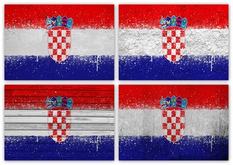 Croatia flag collage