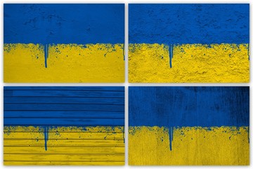 Ukraine flag collage