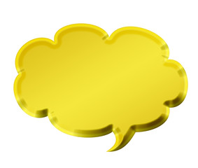 3D Golden Callout Shape