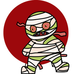 halloween cartoon charactor hand draw
