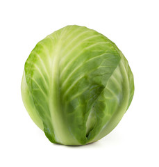 Fototapeta premium Green cabbage isolated on white