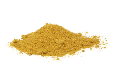 Curry powder, isolated on a white background