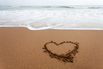 Herz im Sand