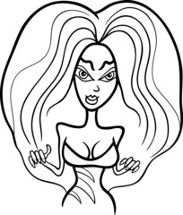 woman leo sign for coloring