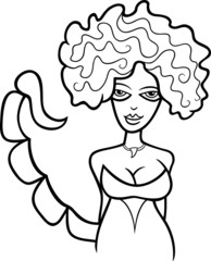 woman scorpio sign for coloring