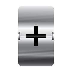Silver flipboard letter - departure board - plus