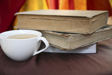 readind books, drinking tea