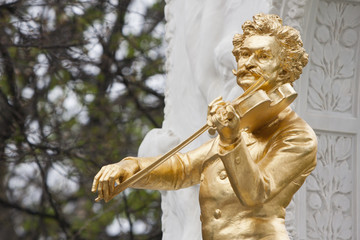 Johann Strauss statue in Vienna