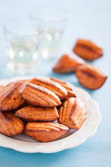 Cheese oat bran madeleines