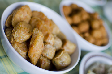 Fried fish and shrimp ball