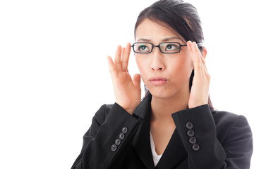 asian businesswoman with eyeglasses