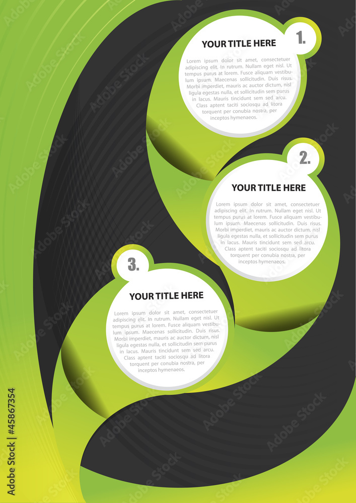 Poster green abstract vector background for brochure
