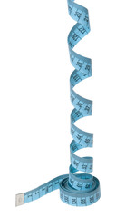 Curled measuring tape