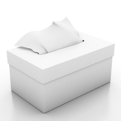 Tiissue box isolated on white background 3d illustrator © tigger11th