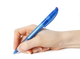 Blue pen isolated