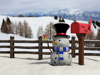 Snowman at Christmas