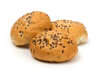 Bread buns isolated on white background
