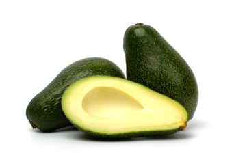 Avocado isolated on white background.